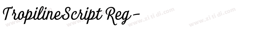 TropilineScript Reg字体转换 TropilineScript Reg字体转换